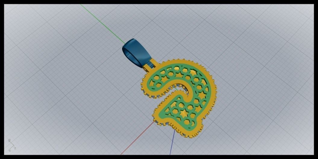 BUBBLE G LETTER 3D print model_11