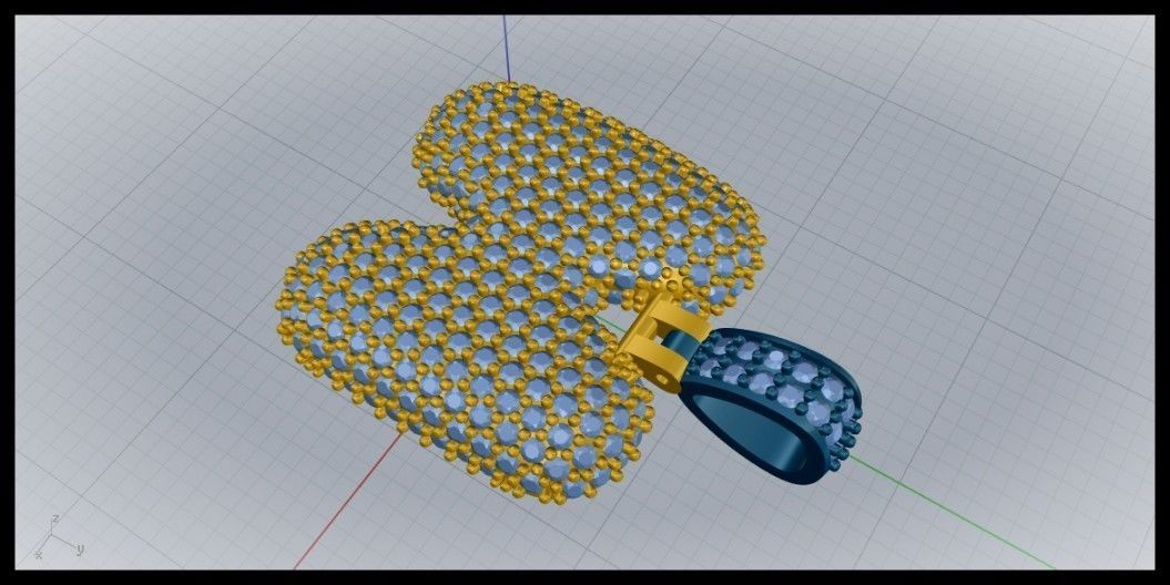 BUBBLE H LETTER 3D print model_6