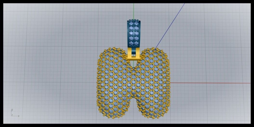 BUBBLE H LETTER 3D print model_7