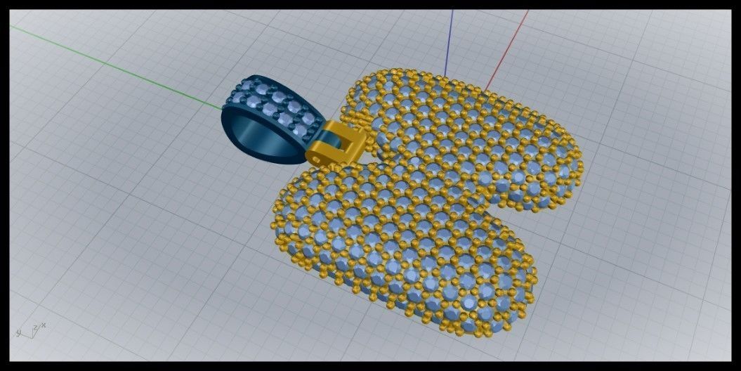 BUBBLE H LETTER 3D print model_4