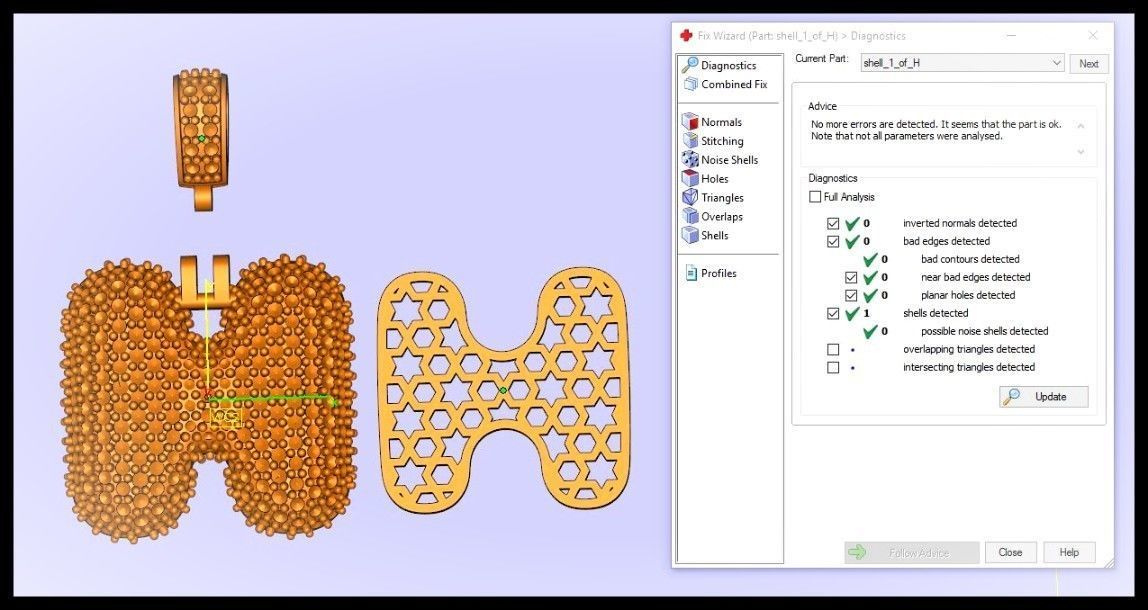 BUBBLE H LETTER 3D print model_2