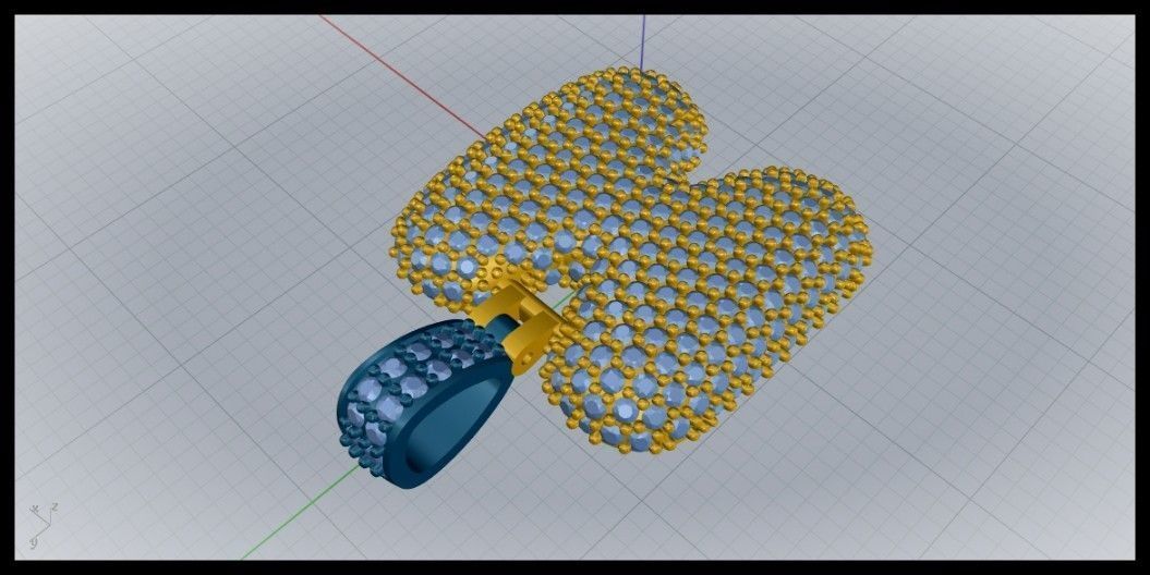 BUBBLE H LETTER 3D print model_5