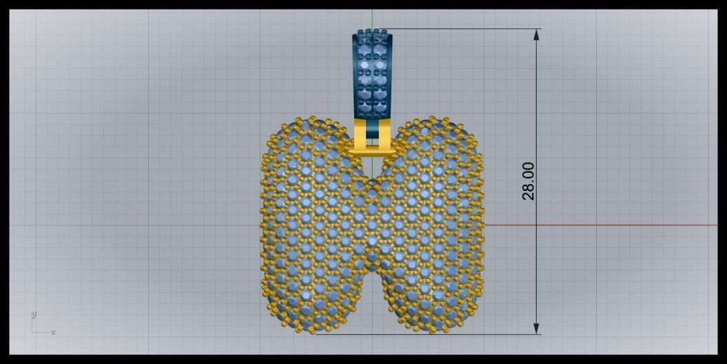 BUBBLE H LETTER 3D print model_8