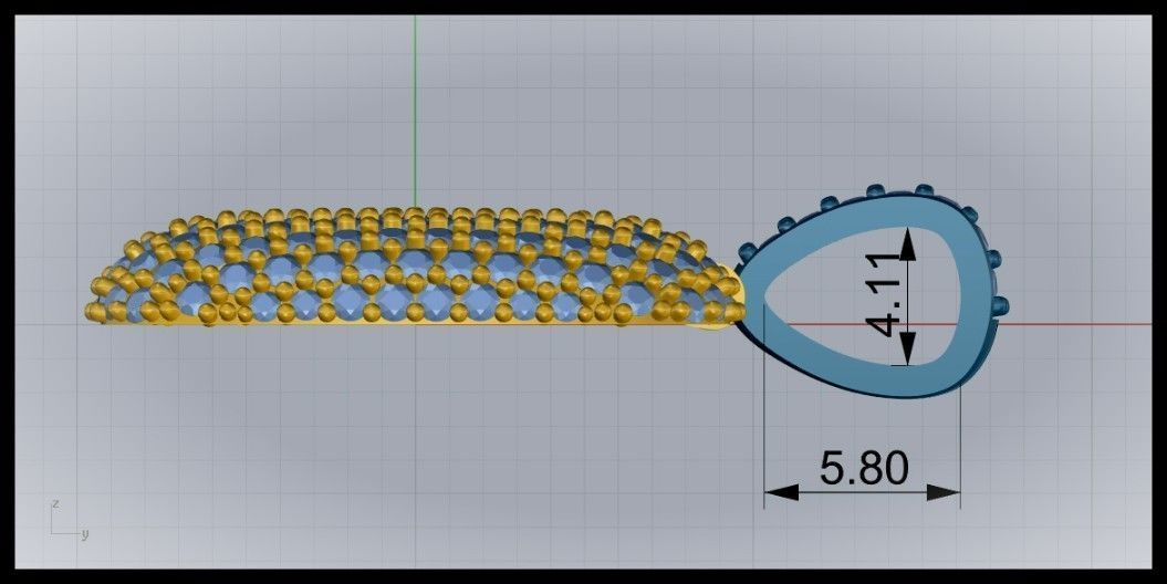 BUBBLE H LETTER 3D print model_9