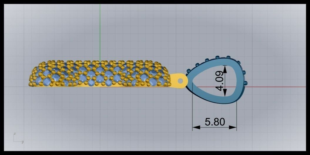 BUBBLE I LETTER 3D print model_10