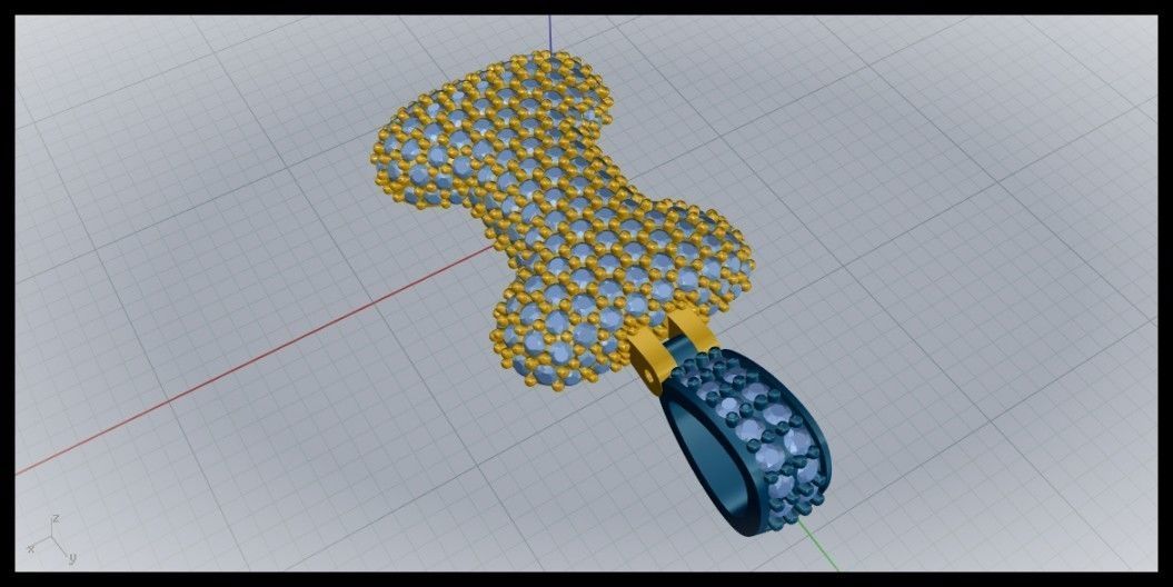 BUBBLE I LETTER 3D print model_6