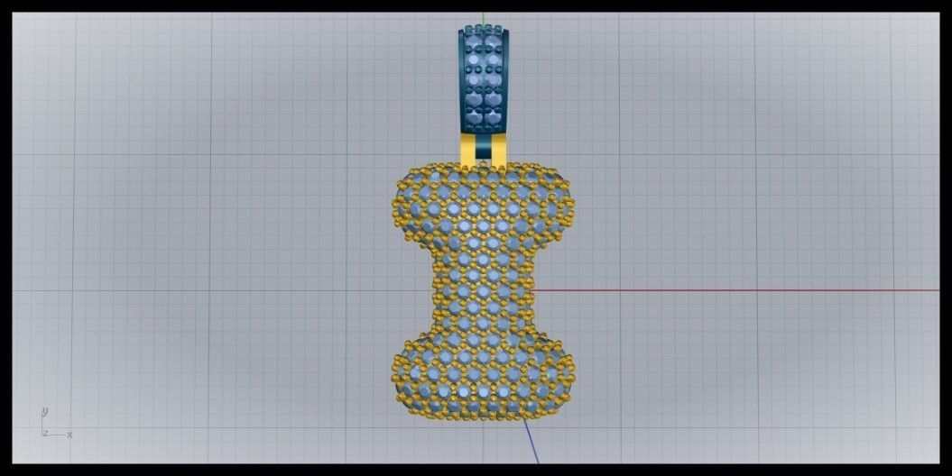 BUBBLE I LETTER 3D print model_7