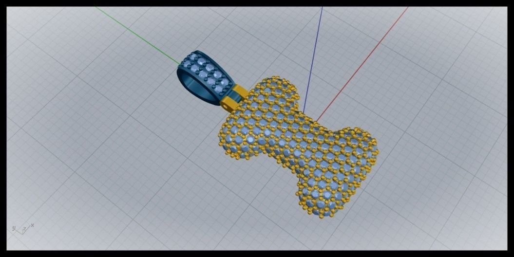 BUBBLE I LETTER 3D print model_4