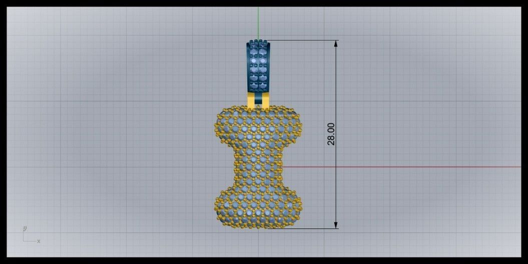 BUBBLE I LETTER 3D print model_9