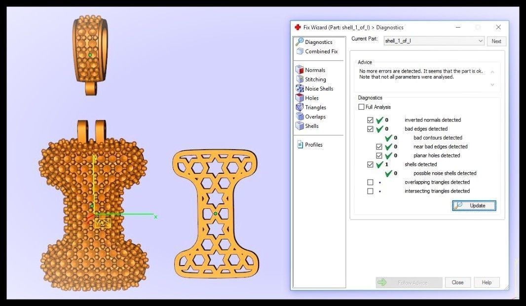 BUBBLE I LETTER 3D print model_2