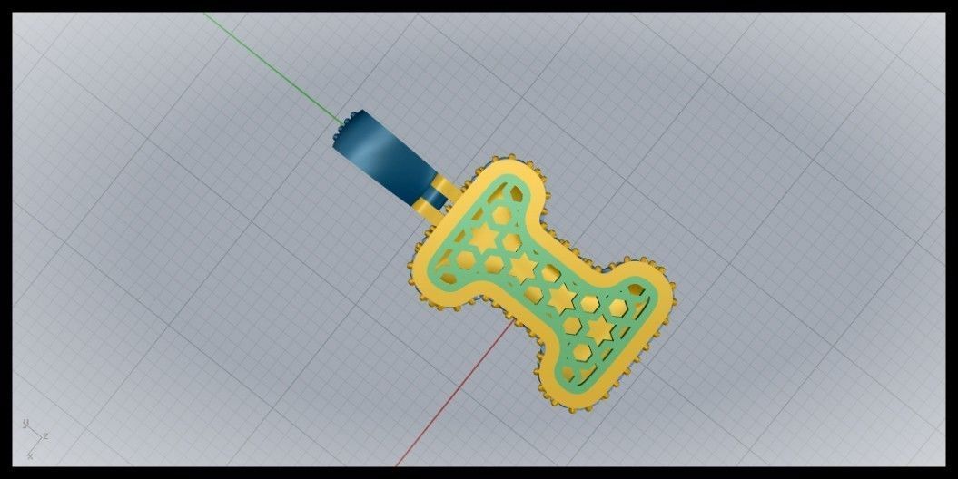 BUBBLE I LETTER 3D print model_8