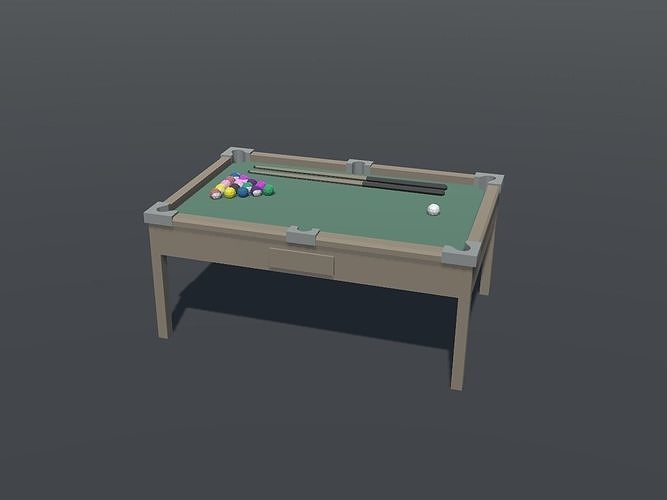 Pool Table Lowpoly Low-poly 3D model