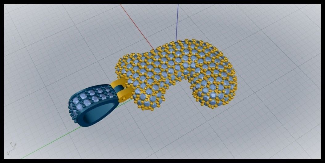 BUBBLE J LETTER 3D print model_5