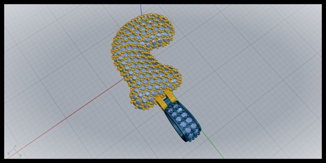 BUBBLE J LETTER 3D print model_6