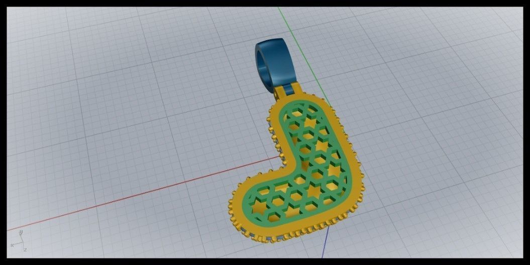 BUBBLE L LETTER 3D print model_11