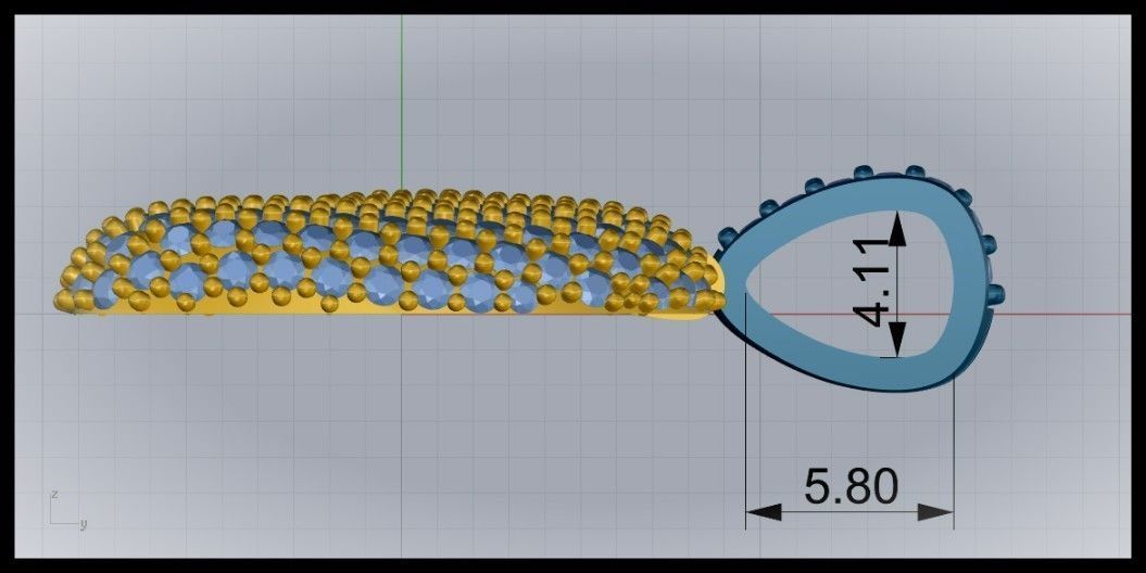 BUBBLE M LETTER 3D print model_9