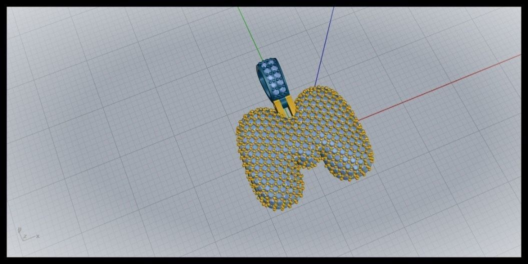 BUBBLE M LETTER 3D print model_1