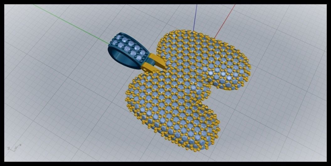 BUBBLE M LETTER 3D print model_4