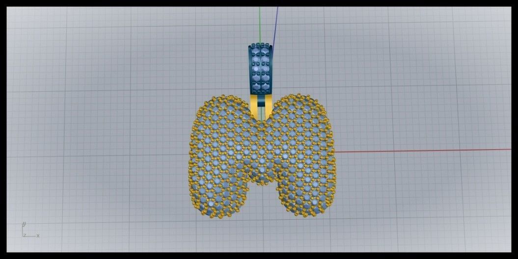 BUBBLE M LETTER 3D print model_7