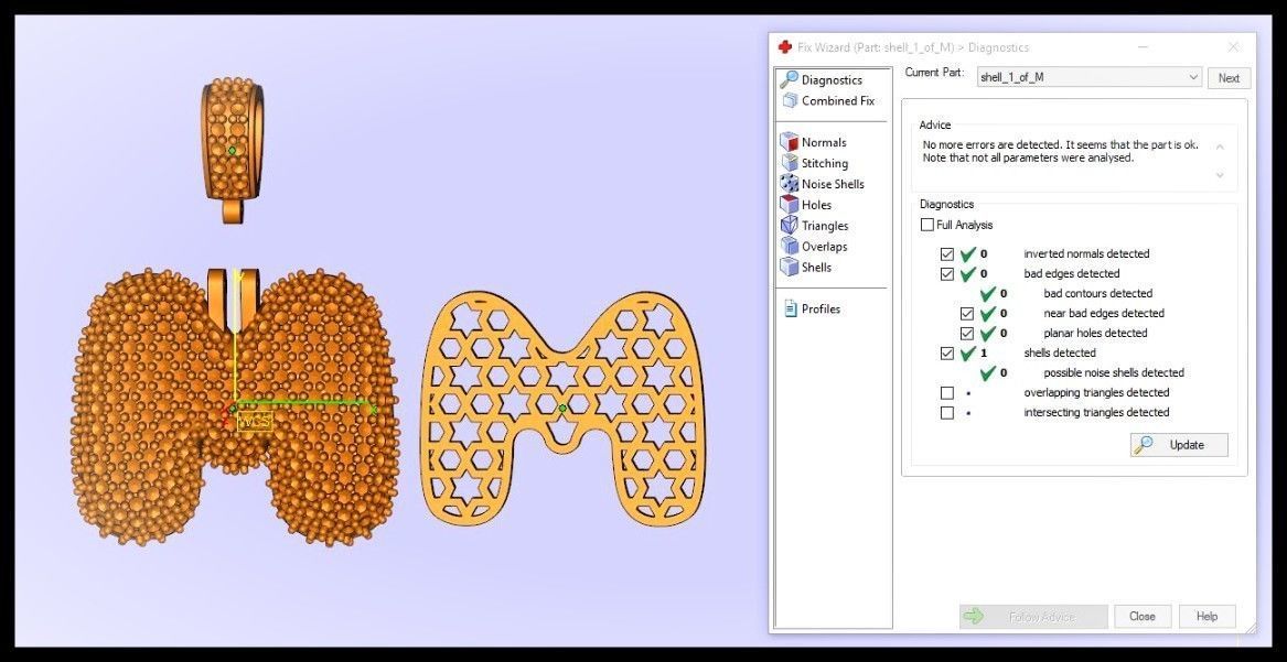BUBBLE M LETTER 3D print model_2