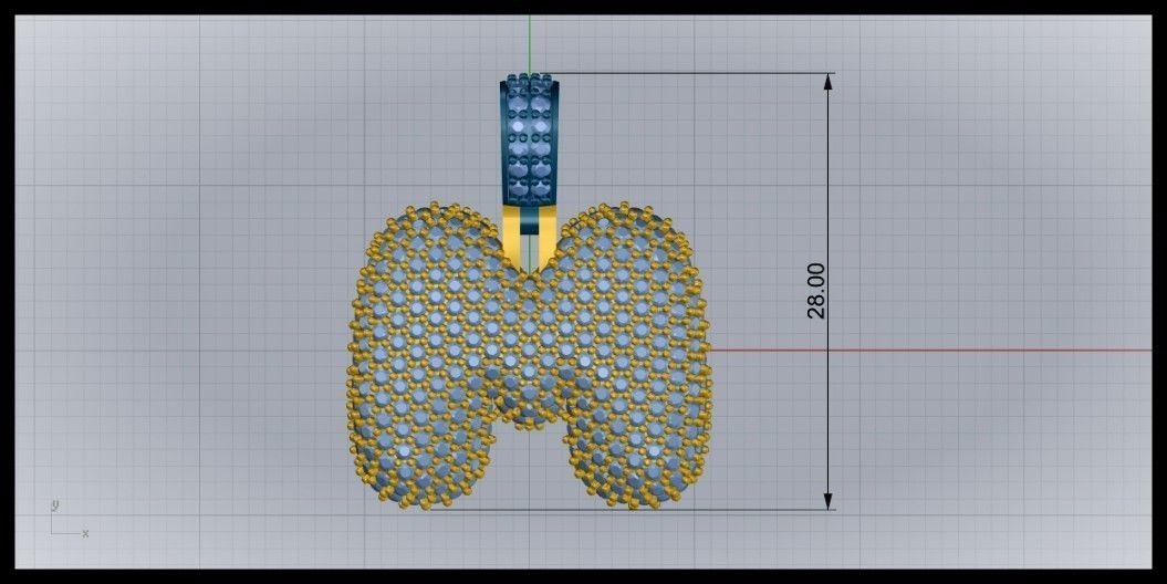 BUBBLE M LETTER 3D print model_8
