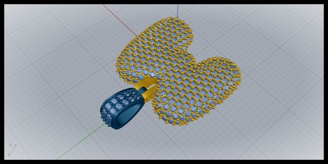 BUBBLE M LETTER 3D print model_5