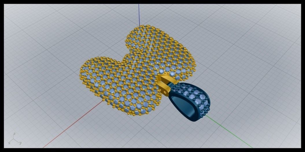 BUBBLE M LETTER 3D print model_6