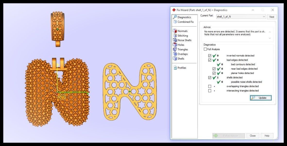 BUBBLE N LETTER 3D print model_2
