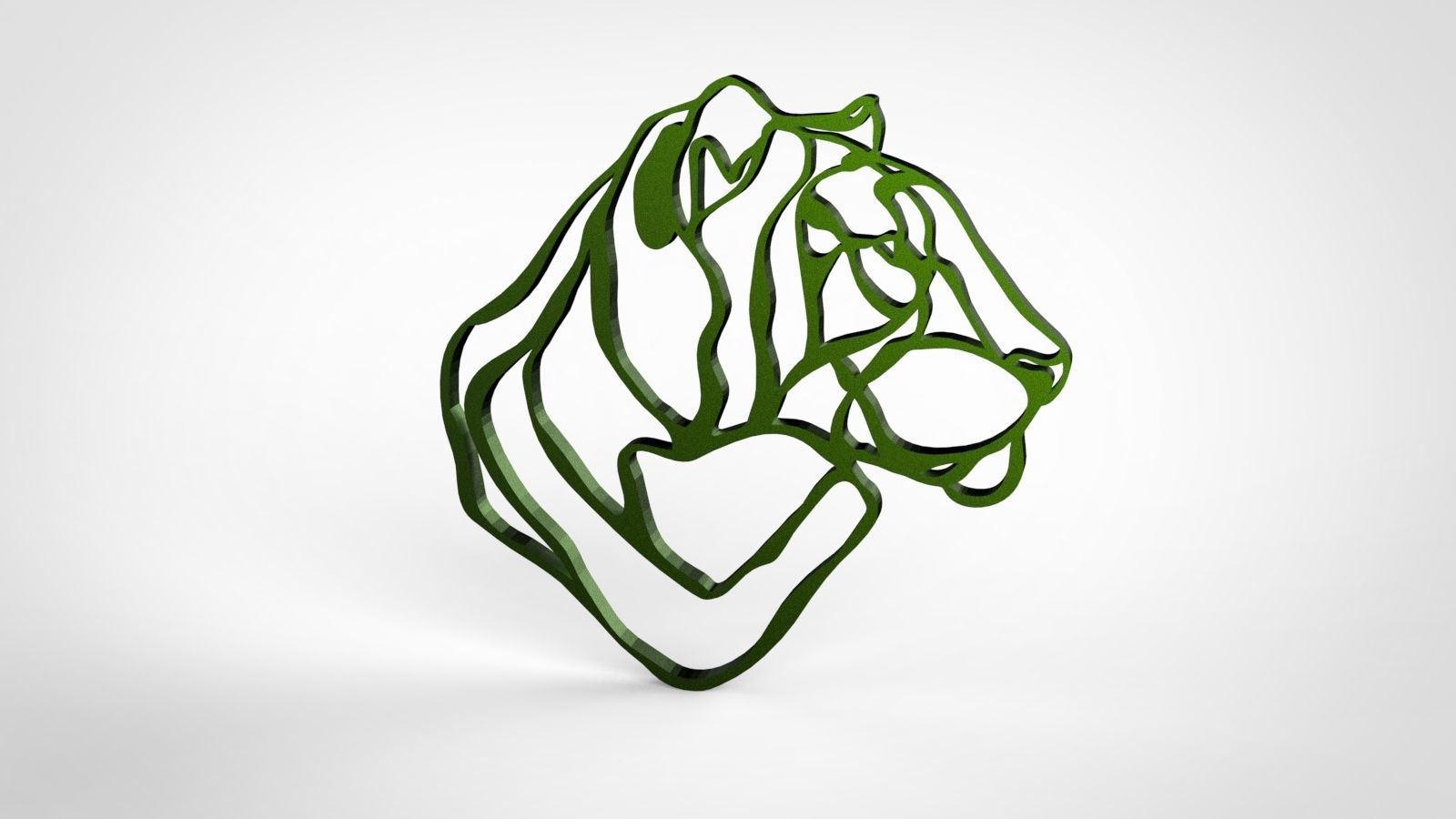 Tiger Wall Decor 3D print model_1