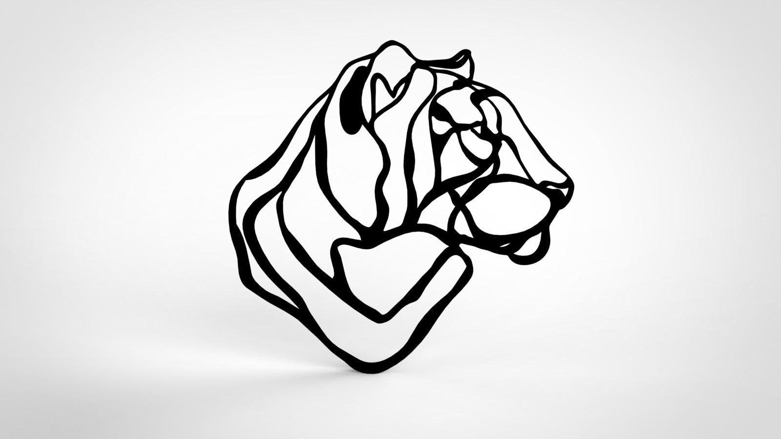 Tiger Wall Decor 3D print model_2