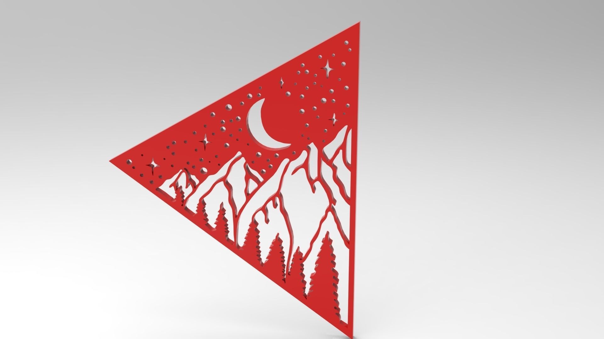 silhouette art Wall Decor 3D print model_3