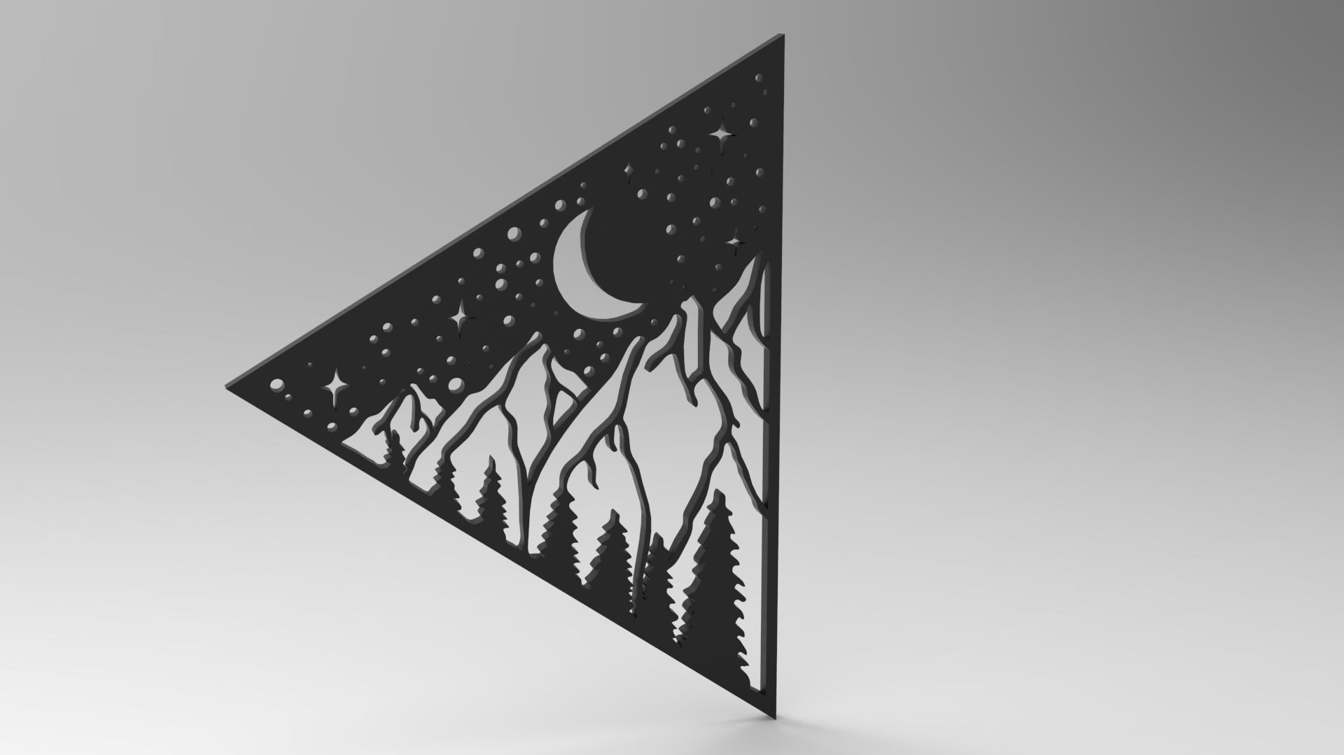 silhouette art Wall Decor 3D print model_6