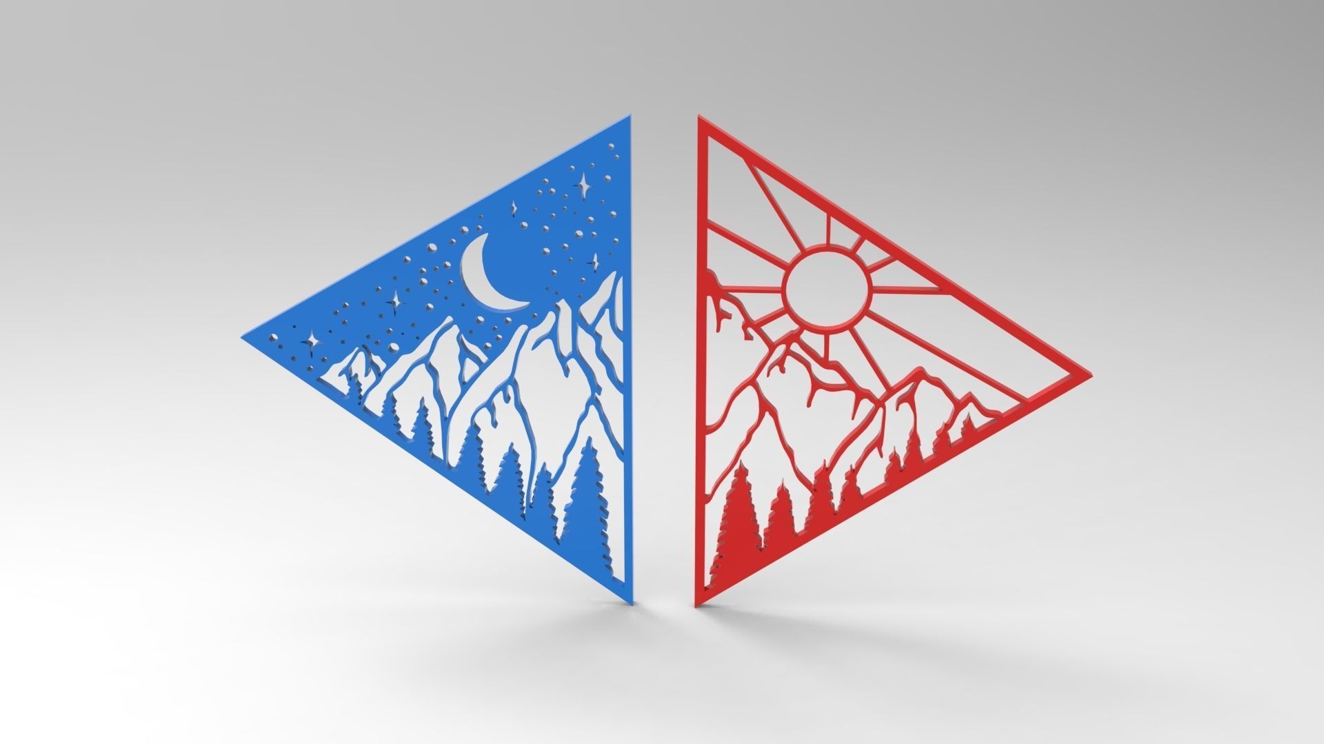 silhouette art Wall Decor 3D print model_1