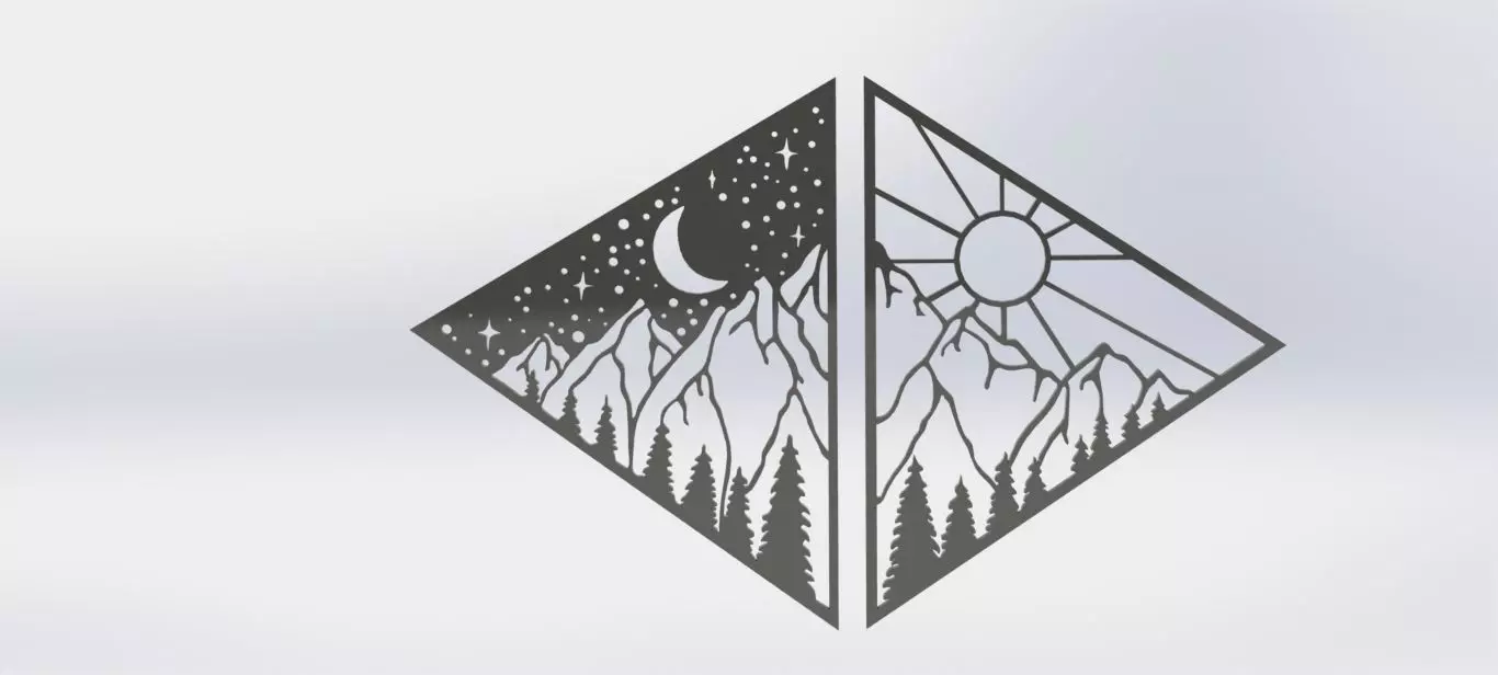 silhouette art Wall Decor 3D print model_0