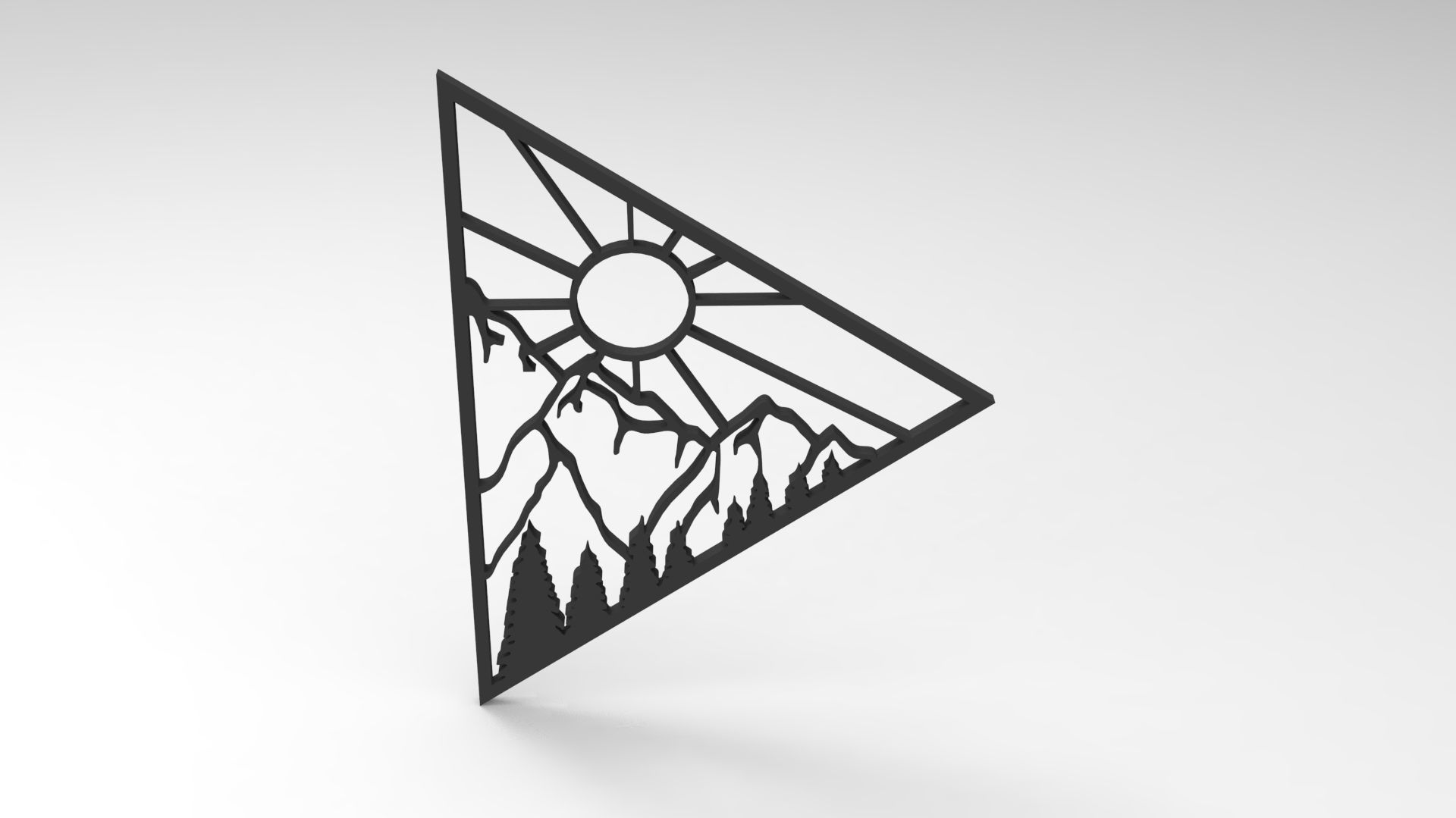 silhouette art Wall Decor 3D print model_5