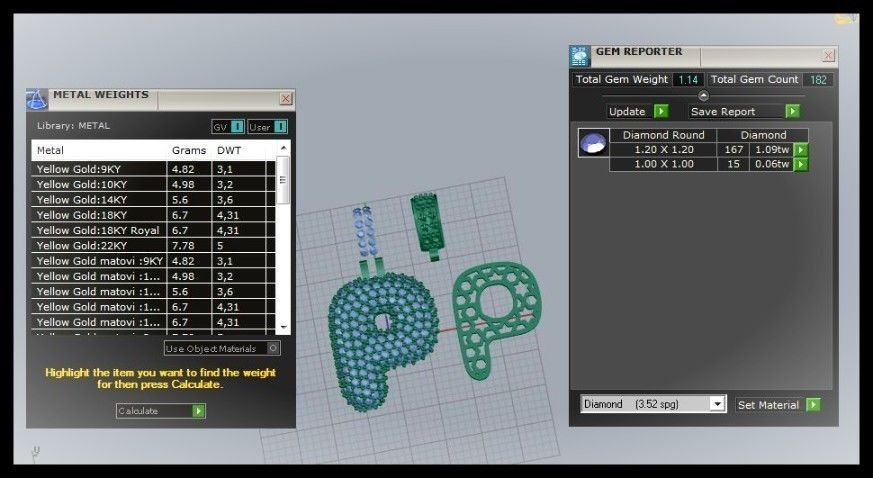 BUBBLE P LETTER 3D print model_3
