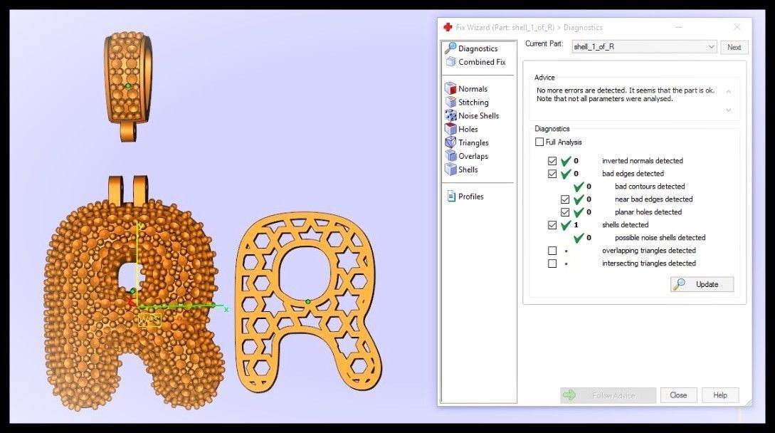 BUBBLE R LETTER 3D print model_2