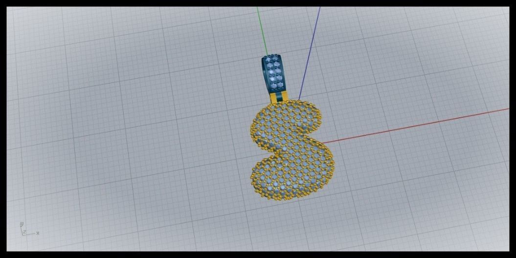 BUBBLE S LETTER 3D print model_1