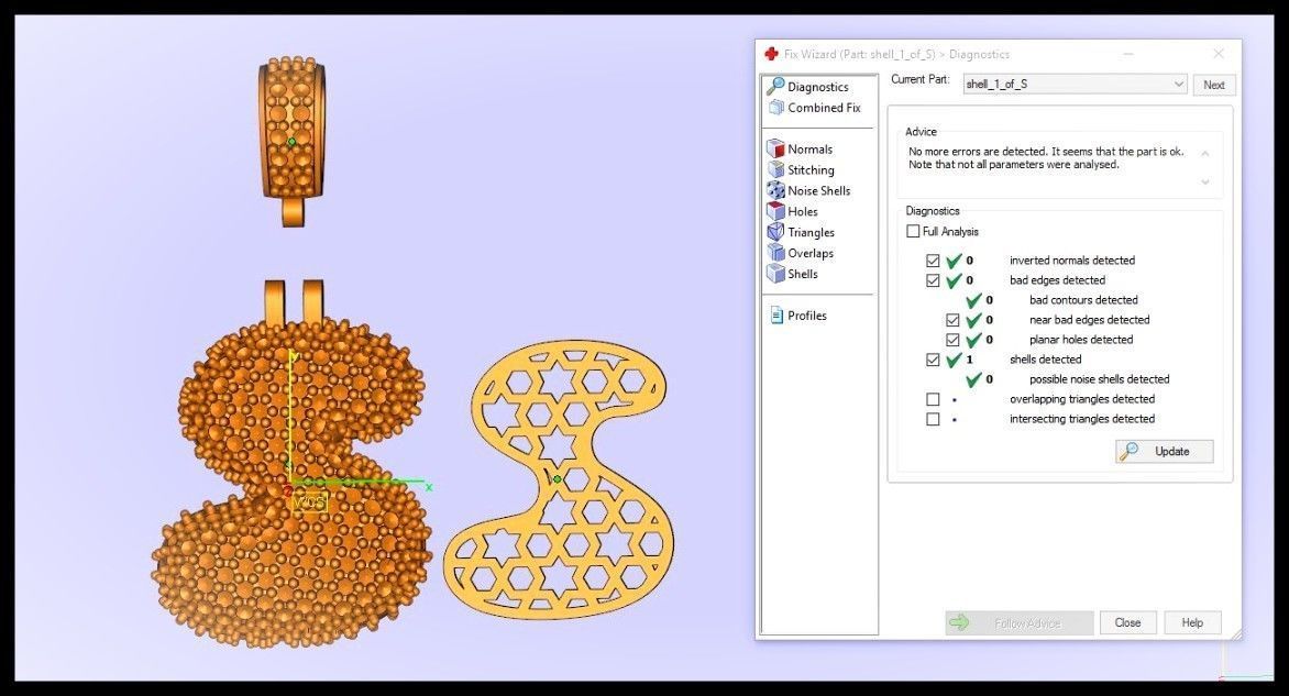 BUBBLE S LETTER 3D print model_2