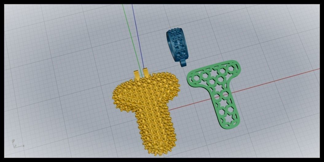 BUBBLE T LETTER 3D print model_10