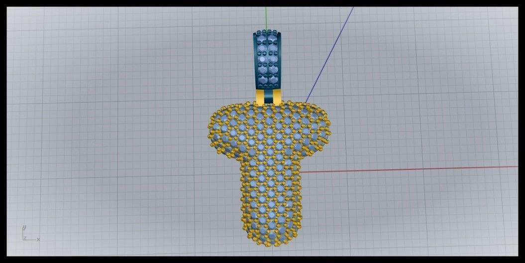 BUBBLE T LETTER 3D print model_7