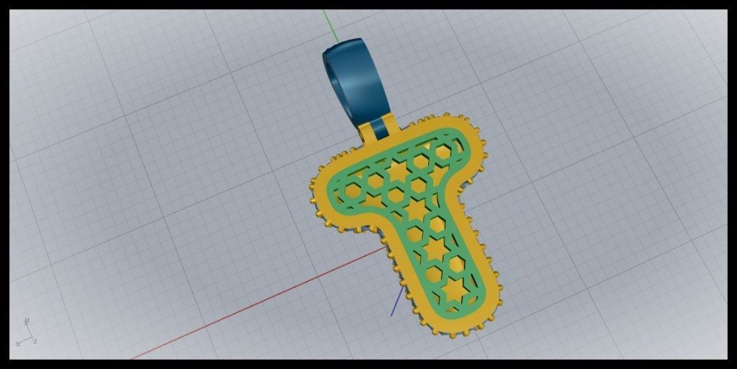BUBBLE T LETTER 3D print model_11