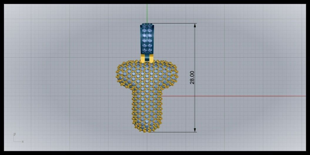 BUBBLE T LETTER 3D print model_8