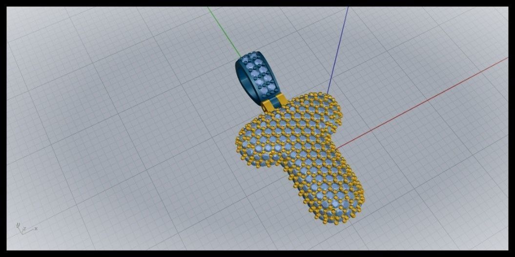 BUBBLE T LETTER 3D print model_1