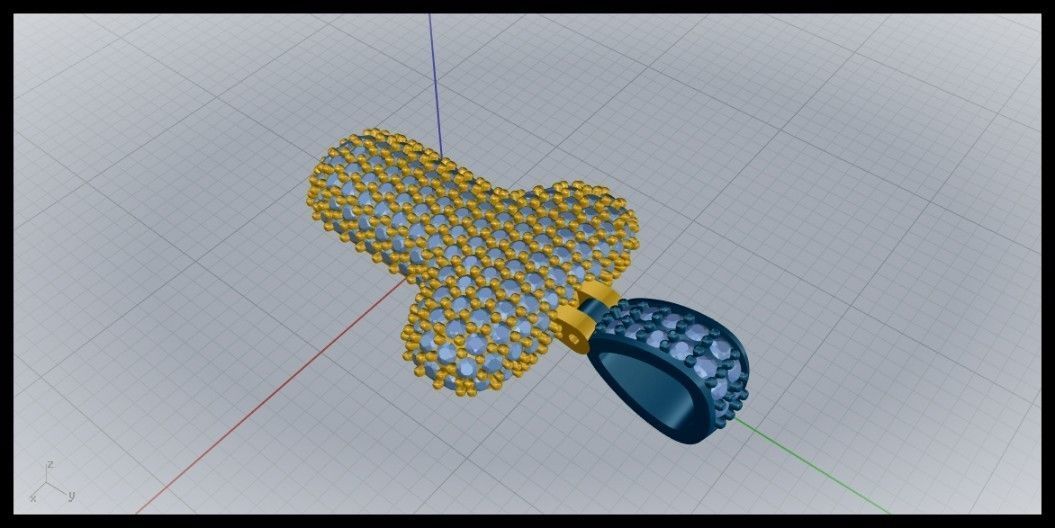 BUBBLE T LETTER 3D print model_5