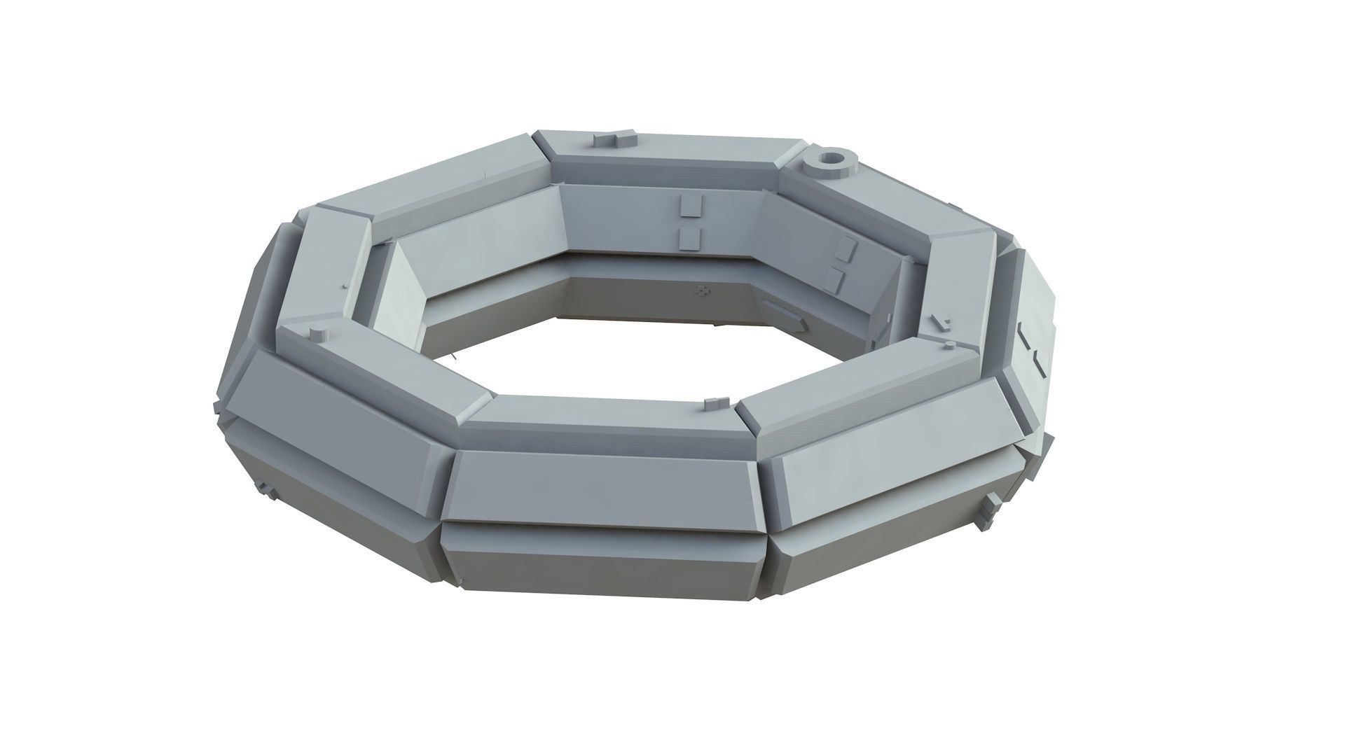 Sci Fi Object No 4298 Low Poly Low-poly 3D model_5