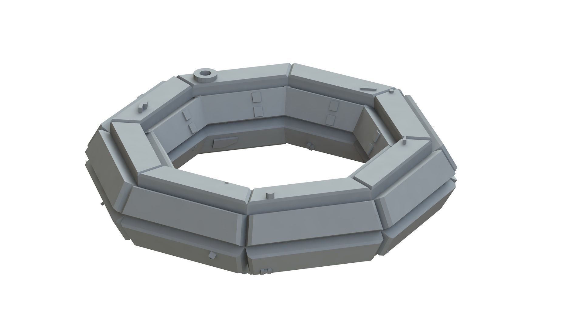 Sci Fi Object No 4298 Low Poly Low-poly 3D model_8