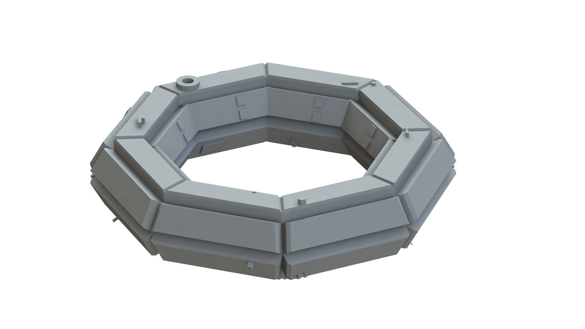 Sci Fi Object No 4298 Low Poly Low-poly 3D model_9