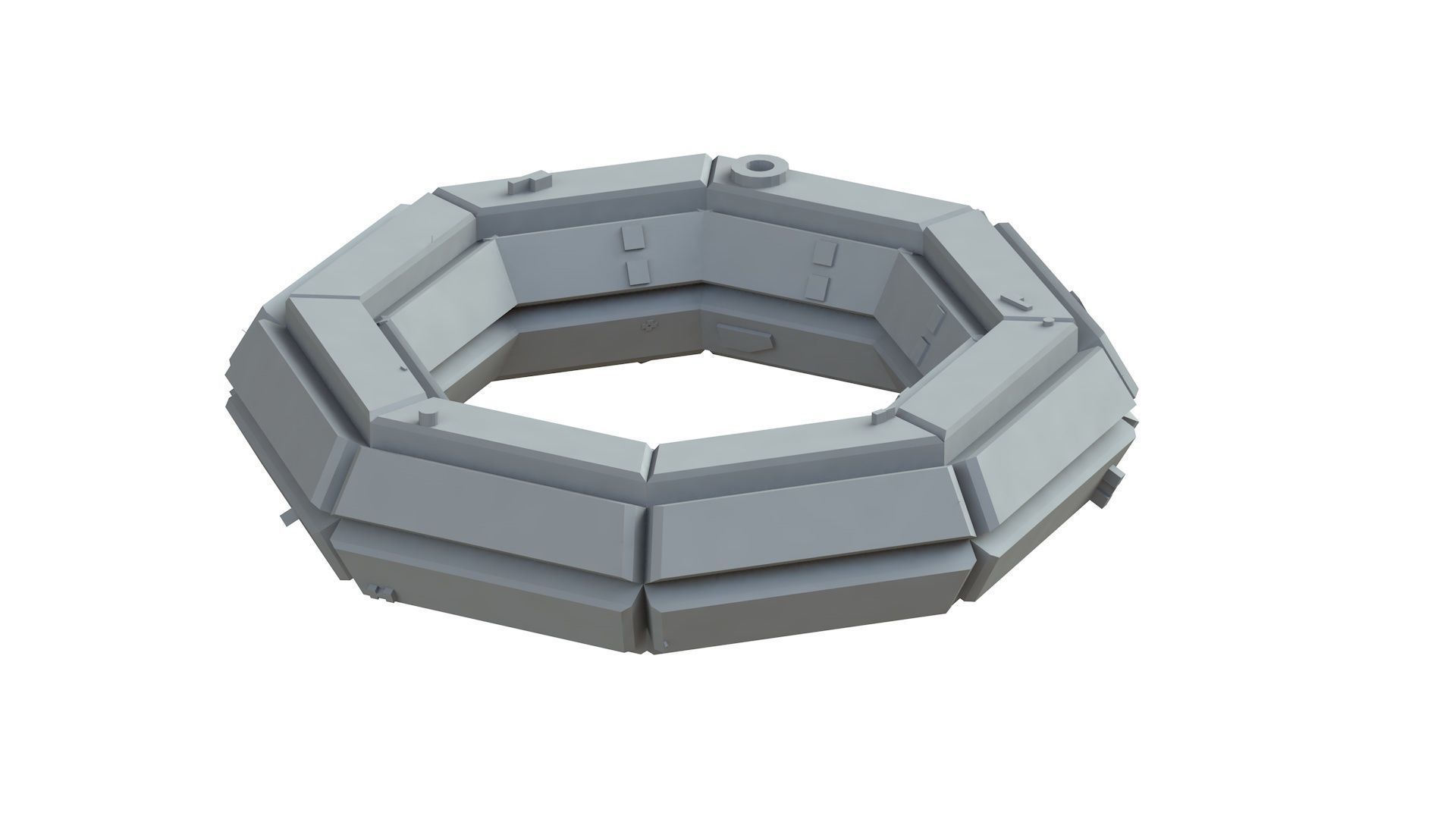 Sci Fi Object No 4298 Low Poly Low-poly 3D model_6