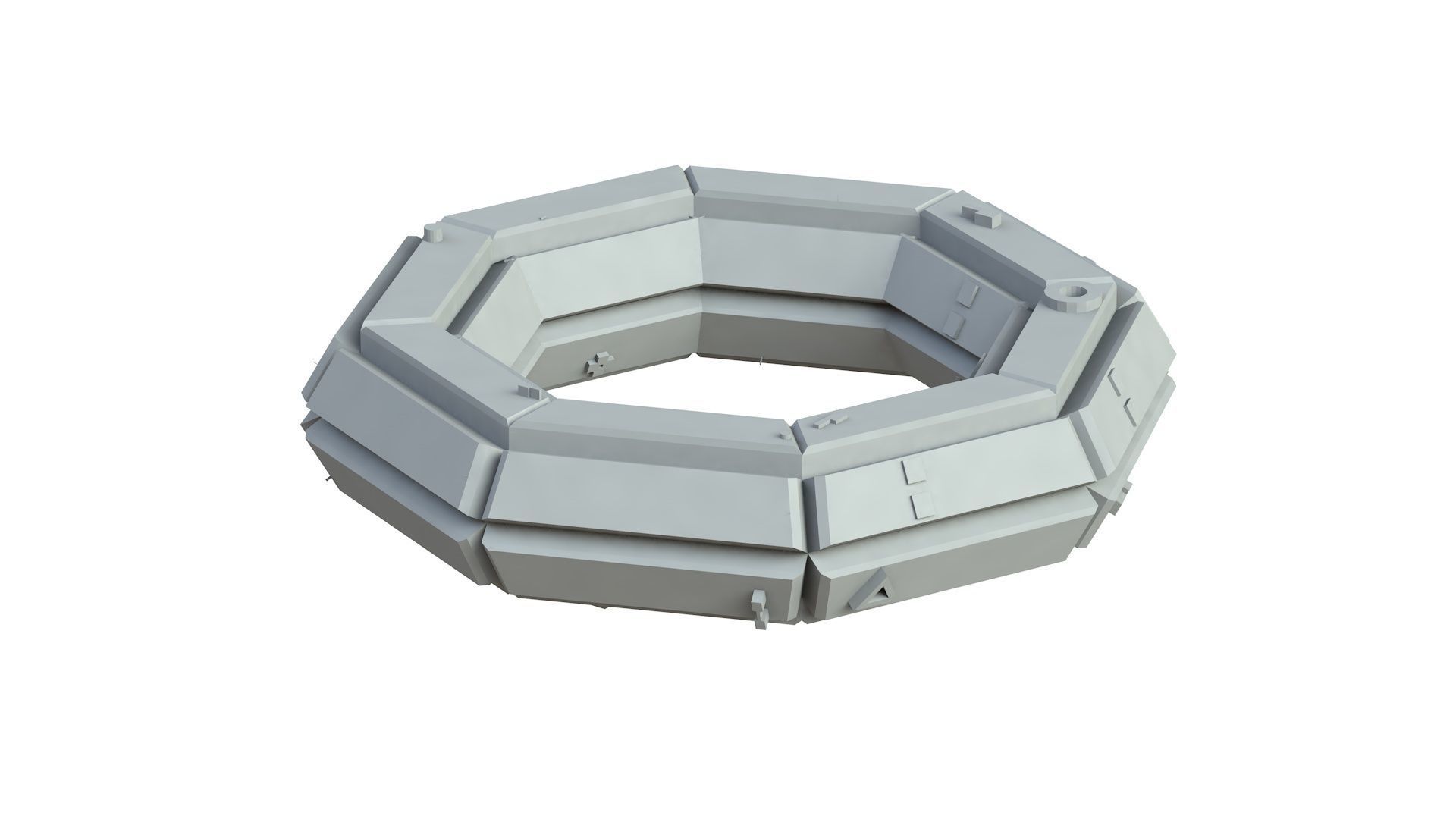 Sci Fi Object No 4298 Low Poly Low-poly 3D model_3
